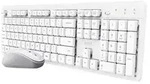 Trust Ody II Stilles kabelloses Maus-Tastatur-Set, wei&szlig; - Wei&szlig;