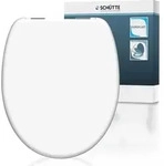 SCH&Uuml;TTE WC Sitz WHITE, Duroplast Toilettendeckel mit Absenkautomatik,...