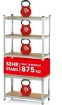 EASYmaxx Schwerlastregal sowie Werkbank 875 kg Traglast, 175 kg pro Ebene 180x90x40