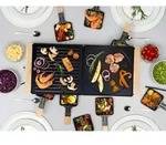 KLAMER Raclette 8 Personen, 1500W Raclette Grill mit Holzgestell, Raclette mit