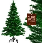 Casaria K&uuml;nstlicher Weihnachtsbaum 180 cm mit Metallst&auml;nder 533 Spitzen Schneller