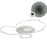 Globo Lighting Deckenleuchte Aluminium Geb&uuml;rstet silberfarben matt, LED - Grau