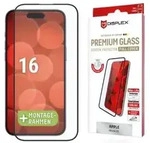 Displex Privacy Panzerglas (10H) f&uuml;r Apple iPhone 16, Eco-Montagerahmen,...