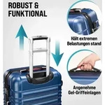 MONZANA&reg; 4tlg Kofferset Schloss W&auml;sche Organizer Kofferwaage Gurt Gel-Griffe