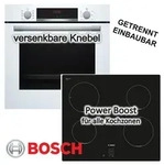 Herdset BOSCH Backofen wei&szlig; HYDROLYSE + Induktionskochfeld autark 60 cm - Wei&szlig;