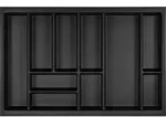 ORGA-BOX Junker Slim Besteckeinsatz 725 x 476 mm Lavagrau mit Perlstruktur f&uuml;r 80er