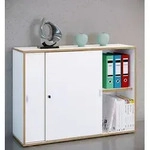 VCM B&uuml;roschrank mit 2 F&auml;chern | moderner Aktenschrank mit Schiebet&uuml;ren |...