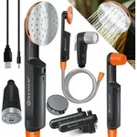 KESSER&reg; Campingdusche mit Akku Tauchpumpe Handbrause 2x 2200mAh-Lithium-Akku,