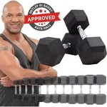 Miweba Sports Hexagon Kurzhantel 2er Set HGH100 | Gusseisen Hantel - Krafttraining -