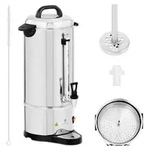 Tee-Kaffeebr&uuml;her mit Zapfhahn und Tropfschale 1200 W 9 l - Silber