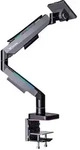 Single RGB Gaming Monitor Arm (schwarz, f&uuml;r Monitore 17" - 49") - Schwarz/Grau