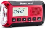 Notfallradio mit Bluetooth-Powerbank MIDLAND ER250 BT - Rot/Schwarz