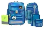 L&auml;ssig Schulranzen Set 7-teilig, Boxy gradient green/blue - Blau/Gr&uuml;n