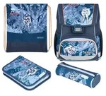 Herlitz Schulranzen Set 4-teilig Loop Tech Mech Blau 17 L Ergonomischer Torniste -