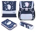 Herlitz Schulranzen Set 4-teilig Loop Unicorn Dreams Blau 17 L Ergonomischer Tor -