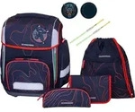 Schneiders Schulranzen Ergolite Set 9-teilig Ninja Revenge schwarz - Schwarz