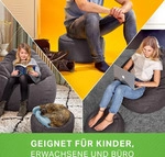 Green Bean&reg; 2er Set Indoor Sitzsack "Home Linen" + Hocker mit EPS Perlen...