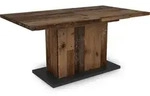 byLIVING Esstisch Athen, 160-200x90 cm, Tischplatte und S&auml;ule Melamin Old Style,