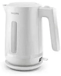 Philips elektrischer Wasserkocher, 2.200 W, 1,7 l, wei&szlig;, Series 3000 (HD9411/00) -