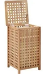 vidaXL W&auml;schekorb 39x39x65 cm Massivholz Walnussholz - Braun