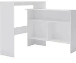 vidaXL Bartisch mit 2 Tischplatten Wei&szlig; 130x40x120 cm - Wei&szlig;