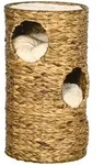 PawHut Kratztonne H&ouml;he 73 cm Katzenturm mit 3 Ebenen, Katzenkratzbaum - Braun
