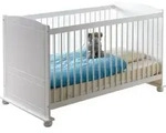 Babybett Gitterbett "Adam" Kiefer, verschiedene Farben (Wei&szlig;) - Wei&szlig;
