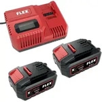 FLEX Akku-Set Starter-Set Schnellladeger&auml;t 2x Akkus 18V 5Ah 532739