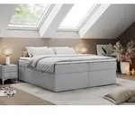 Boxspringbett ohne Kopfteil mit Bettkasten, niedriges Kopfteil, Polsterbett ohne