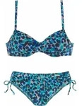 LASCANA B&uuml;gel-Bikini t&uuml;rkis-bedruckt Gr&ouml;&szlig;e 36 Cup B - Blau - B