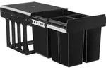 tectake&reg; Abfallsammler 3-fach Trennung Teleskopschienen 31L M&uuml;llsystem...