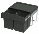 WESCO Abfallsorter CLAP 345 K/500-2 in Anthrazit mit 30 Liter (2x 15)...