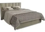 Juskys Boxspringbett Seattle 180x200 cm- hoher Komfort, weicher Malmo-Stoff,