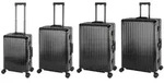 Travelhouse Tokyo Alu Reisekoffer Reise Trolley 4er Set (Schwarz, Handgep&auml;ck,