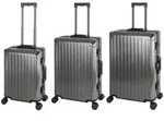 TRAVELHOUSE Tokyo 3 tlg. Aluminium Reisekoffer Set: Handgep&auml;ck & Check-in. 4