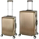 Travelhouse Tokyo Alu Reisekoffer Champagner S-55cm & L-72cm Hartschalenkoffer Reise