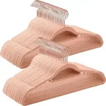 SONGMICS Kleiderb&uuml;gel, Samt, 50 St&uuml;ck, platzsparend, Anti-Rutsch, Jackenb&uuml;gel,