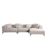 HOME DELUXE Ecksofa TORINO - Farbe: Beige, Ausf&uuml;hrung: Rechts - 344 x 74 x 178...