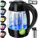 KESSER&reg; 1,8L Edelstahl Wasserkocher 2200W Glaswasserkocher Warmhaltefunktion -
