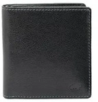 Portemonnaie AREZZO RFID Geldb&ouml;rse Carr&eacute; 8 Kartenf&auml;cher schwarz Herren - Leder -