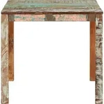 vidaXL Esstisch 82x80x76 cm Altholz Massiv