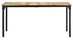 vidaXL Esstisch 160x80x76 cm Raues Mangoholz - Braun