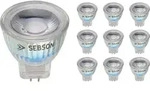 10x LED Lampen MR11 warmwei&szlig; 3W G4 / GU4 / MR11 Leuchtmittel Strahler 12V SEBSON