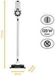 TZS First Austria 2-in-1 Akku Staubsauger, Kabellos, 120 W, 2200 mAh, LED