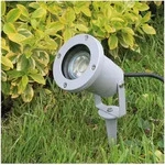 Gartenleuchte CT-GS10 silbergrau 230V 1,5m Kabel+Erdspie&szlig; GU10 Fassung
