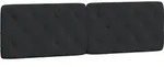 vidaXL Kopfteil-Kissen Schwarz 180 cm Samt - Schwarz