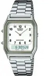 Casio AQ230A-7BMQ Collection Uni Retro Armbanduhr, silber - Silber