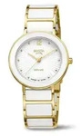 Boccia Damen Armbanduhr 3331-05 Ceramic wei&szlig; Titan gelbgold IP - Wei&szlig;