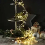 LED Lichterkette Diamant - Cluster Dekolichterkette - 100 warmwei&szlig;e LED - L:...