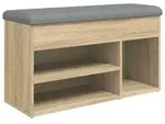 vidaXL Schuhbank Sonoma-Eiche 82x32x45,5 cm Holzwerkstoff - Braun